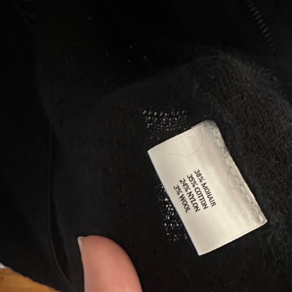 NWT Eileen Fisher Black Mohair Zip-Up Sweater • Size XS • Orig. $220 - Picture 9 of 9